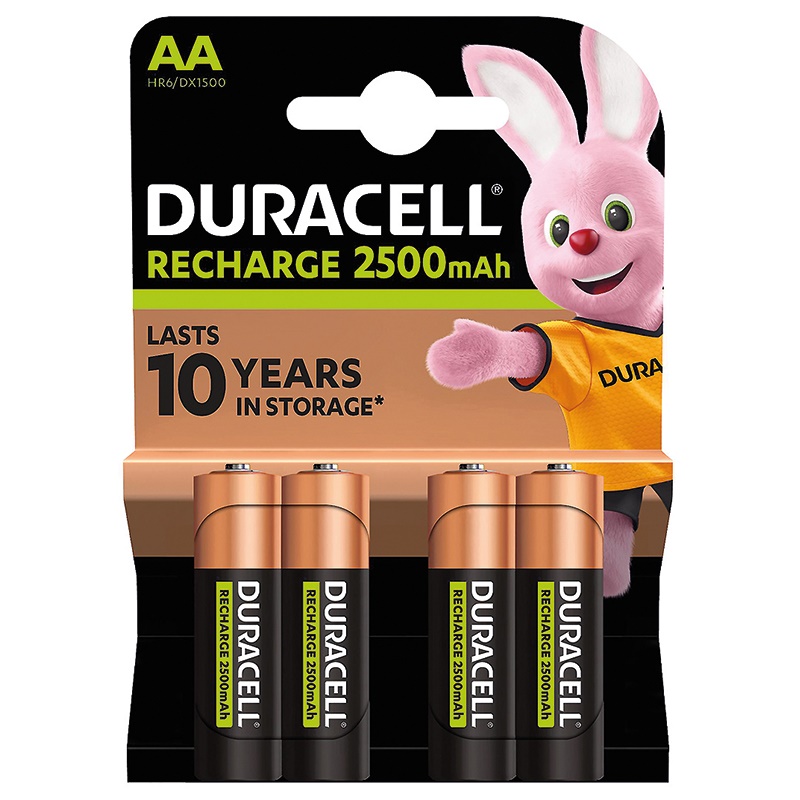 Batterie ricaricabili AA NiMH 2500mAh lunga durata per dispositivi elettronici quotidiani confezione 4 pezzi