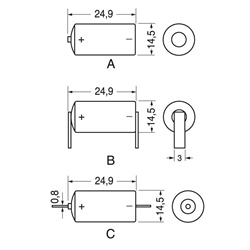 Batteria al litio LS14250CNR 3,6V compatta alta durata per applicazioni elettriche professionali