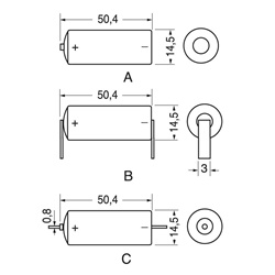 Batteria litio Saft AA LS14500CNR 3,6V alta affidabilità lunga durata applicazioni elettriche