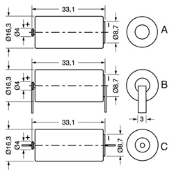Batteria litio Saft LS17330 3,6V compatta lunga durata per applicazioni elettriche professionali