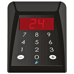 Console numerica da banco 2 cifre display LED rosso controllo elettrico compatto robusto