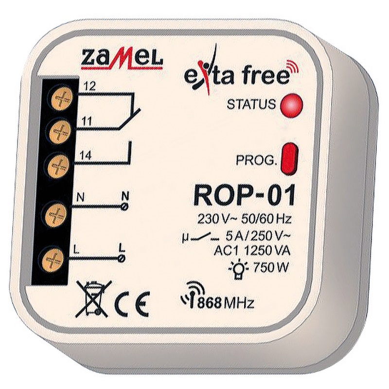 Ricevitore wireless singolo canale ExTA Free controllo remoto apparecchi elettrici domotica