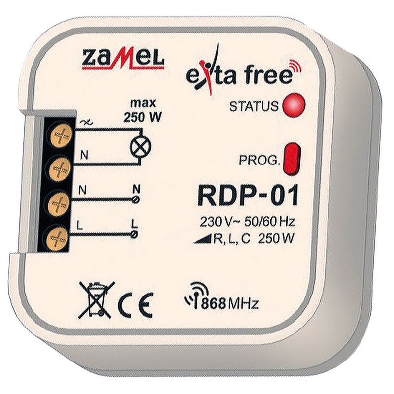 Dimmer a filo 1 canale con comando remoto controllo luminosità ambienti residenziali e commerciali