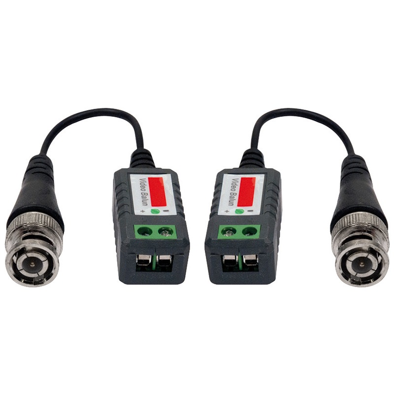 Balun passivo compatto per videosorveglianza trasmissione stabile segnale video su doppino intrecciato ambienti interni ed esterni