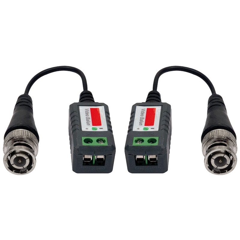 Balun passivo compatto per videosorveglianza trasmissione stabile segnale video su doppino intrecciato ambienti interni ed esterni