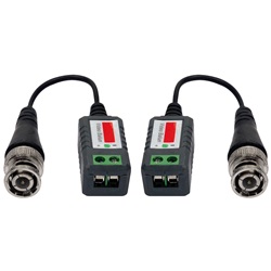 Balun passivo compatto per videosorveglianza trasmissione stabile segnale video su doppino intrecciato ambienti interni ed esterni