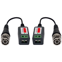 Balun passivo compatto per videosorveglianza trasmissione stabile segnale video su doppino intrecciato ambienti interni ed esterni