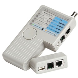 Tester cavi RJ11 RJ45 USB BNC controllo rapido continuità e cablaggio reti comunicazione