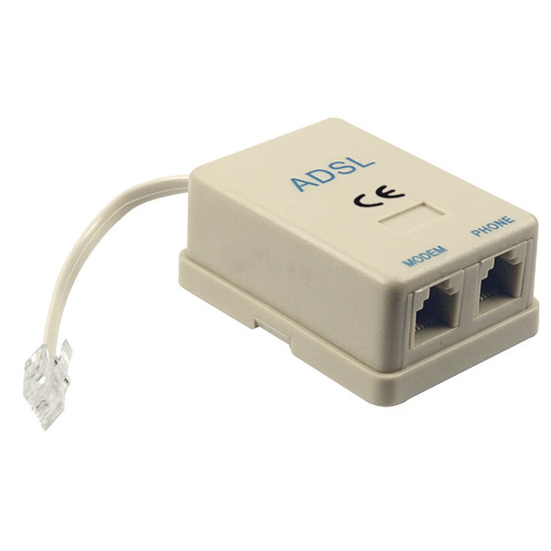 Filtro linea ADSL spina 6 poli 2 contatti compatto per installazioni domestiche e professionali