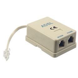 Filtro linea ADSL spina 6 poli 2 contatti compatto per installazioni domestiche e professionali