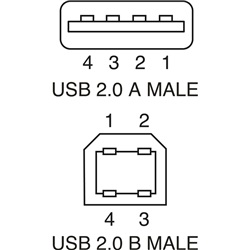Cavo USB 2.0 spina A-spina B 3 metri trasmissione dati veloce e affidabile per uso domestico e professionale