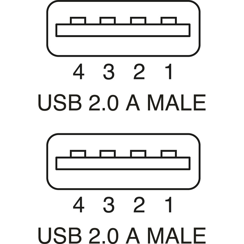Cavo USB 2.0 spina A-spina A 2 metri trasferimento dati stabile e veloce