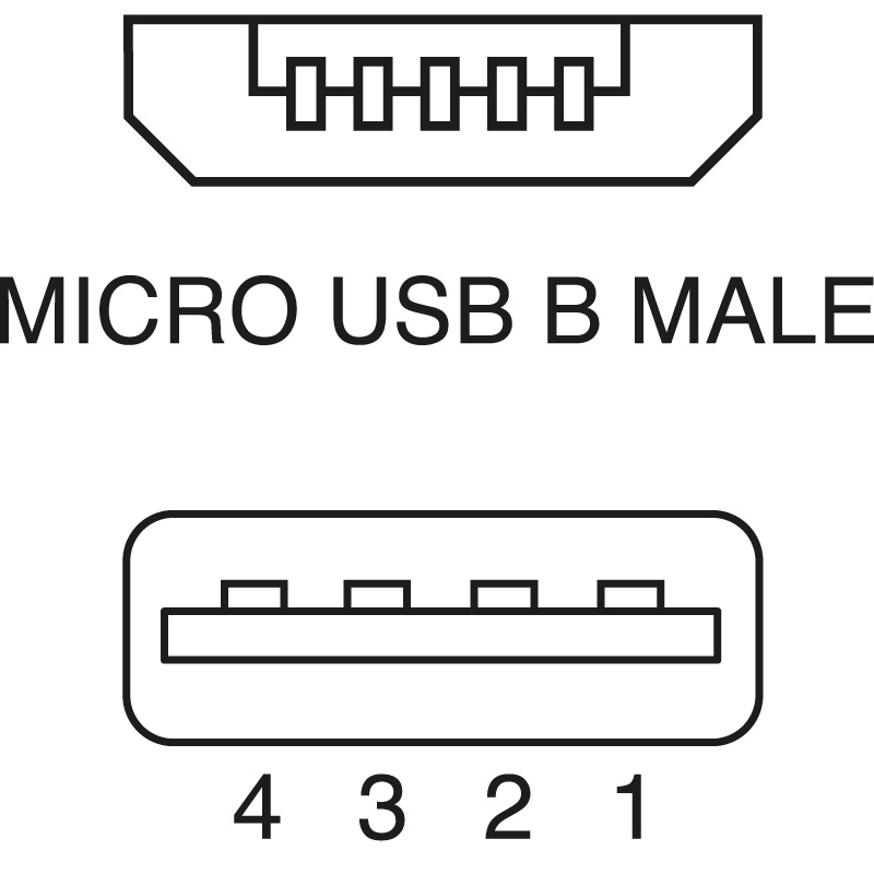 Cavo USB spina A-micro USB B 1 metro trasferimento dati e ricarica dispositivi elettronici