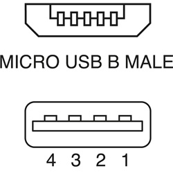 Cavo USB spina A-micro USB B 1 metro trasferimento dati e ricarica dispositivi elettronici