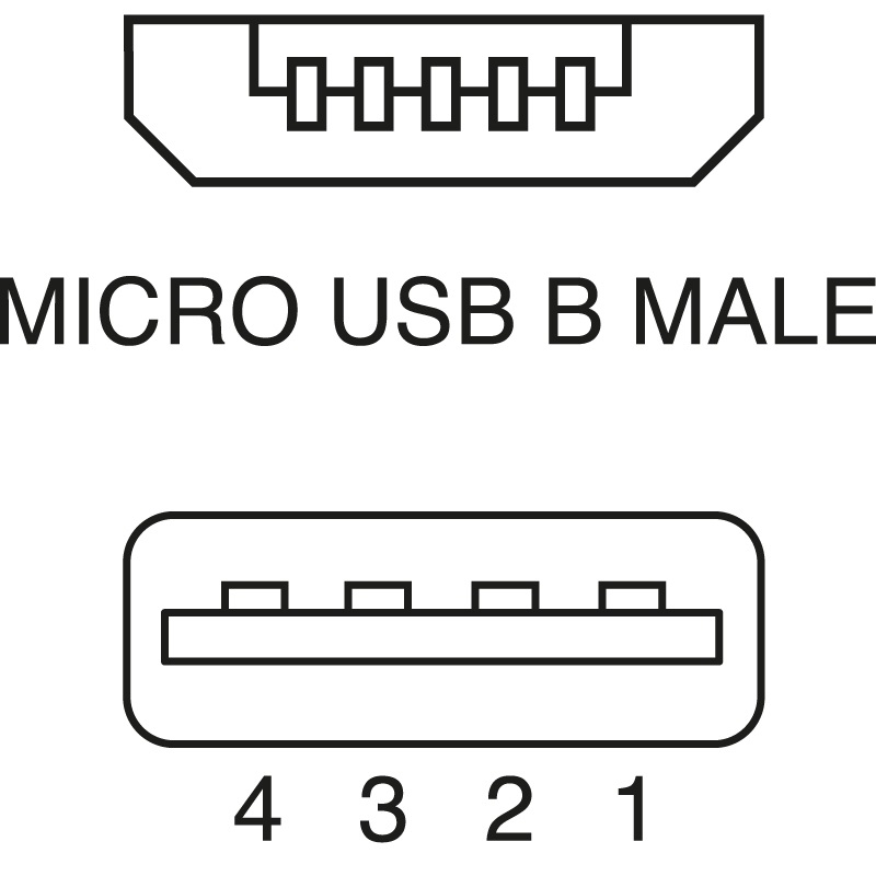 Cavo USB spina A-micro USB B trasmissione dati veloce ricarica efficiente dispositivi elettronici
