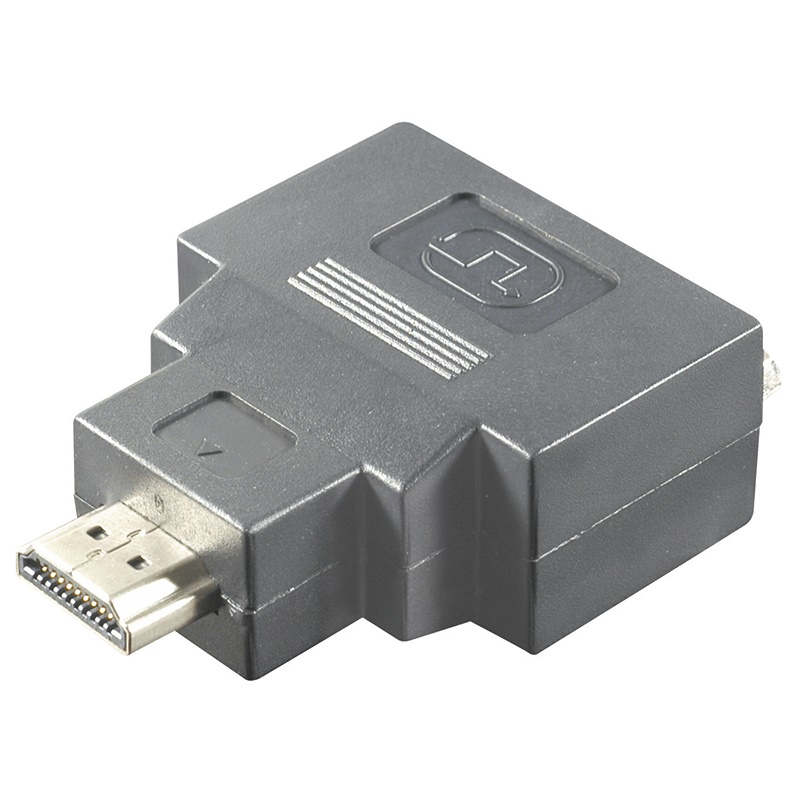 Adattatore connessione DVI-D femmina HDMI maschio compatto resistente per segnali video digitali uso elettrico multimediale