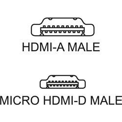 Cavo HDMI-A maschio Micro HDMI-D maschio 1,80m trasmissione segnale digitale alta definizione multimediale
