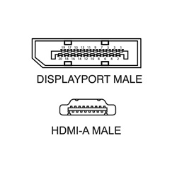 Cavo DisplayPort HDMI 1,8m alta qualità trasmissione stabile audio video ambienti domestici e professionali