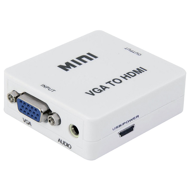 Converter VGA audio HDMI compatto alta qualità per integrazione audiovisiva professionale e domestica