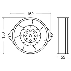 Ventilatore elettrico compatto FP-108C/AC230 raffreddamento componenti elettronici industriali