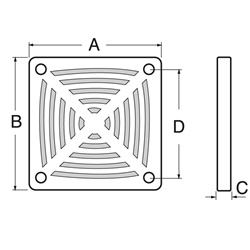 Filtro PVC 120 mm protezione impianti elettrici industriali e civili montaggio rapido