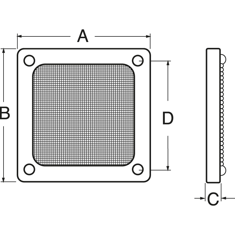 Filtro acciaio M-1 alta resistenza protezione impianti elettrici industriali