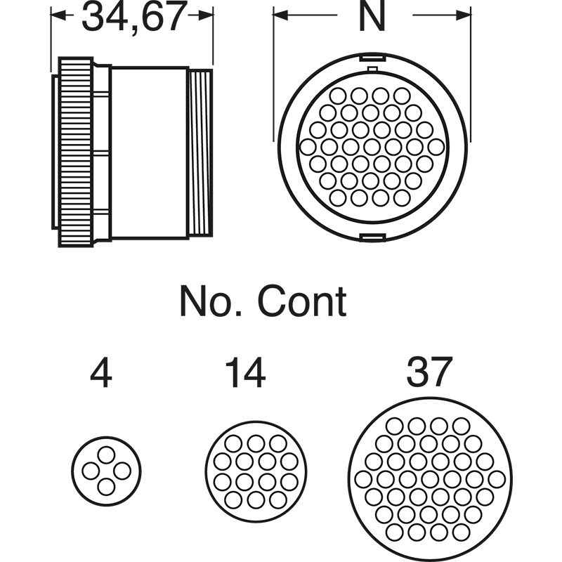Connettore volante reversibile CPC1 maschio 4 poli per installazioni elettriche rapide e sicure