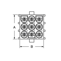 Connettore metallico 2 poli compatto alta qualità per impianti elettrici industriali
