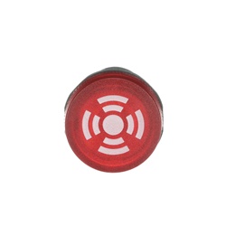 Buzzer compatto rosso pulsante 110-130V per segnalazione acustica industriale