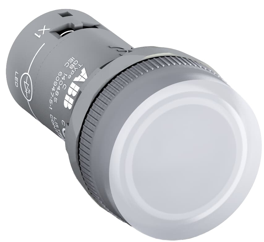 Lampada LED bianca pilot light compatta 48-60V AC/DC per impianti elettrici professionali