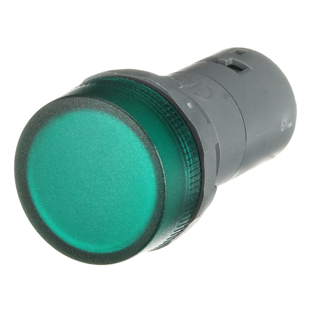 Pilot light LED verde compatto 110-130V per segnalazione industriale