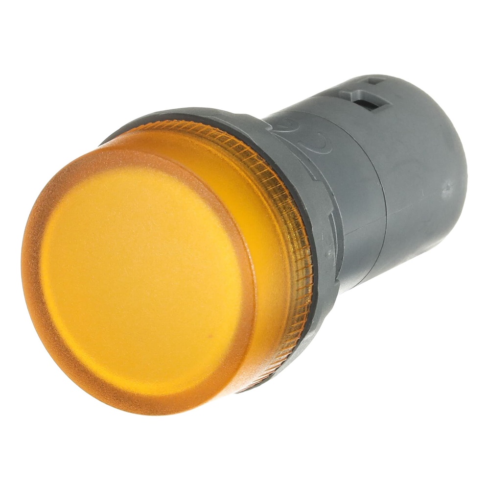 Pilot Light LED giallo 230V AC compatto alta resistenza polvere e acqua per installazioni rapide
