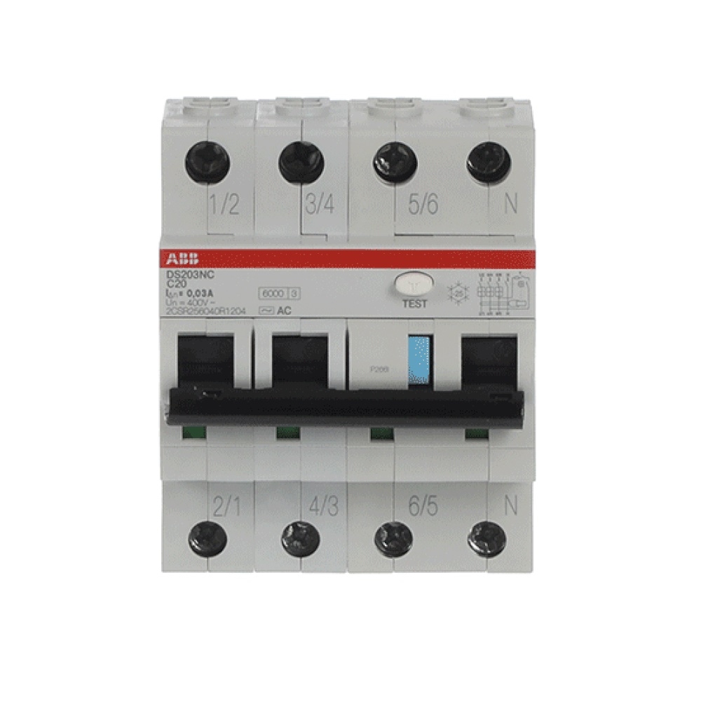 Interruttore differenziale magnetotermico 3P+N 20A 30mA tipo AC per impianti residenziali e commerciali