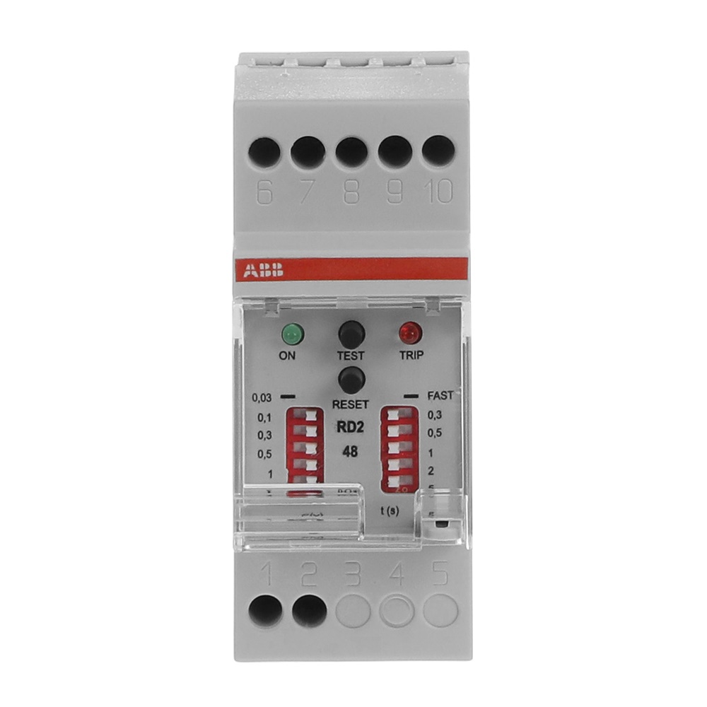Rele differenziale RD2-48 monitor corrente residua 48-150V AC/DC con trasformatore esterno