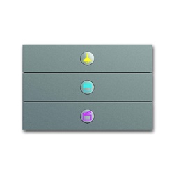 Elemento di controllo programmabile 3 tasti acciaio per automazione KNX multiuso