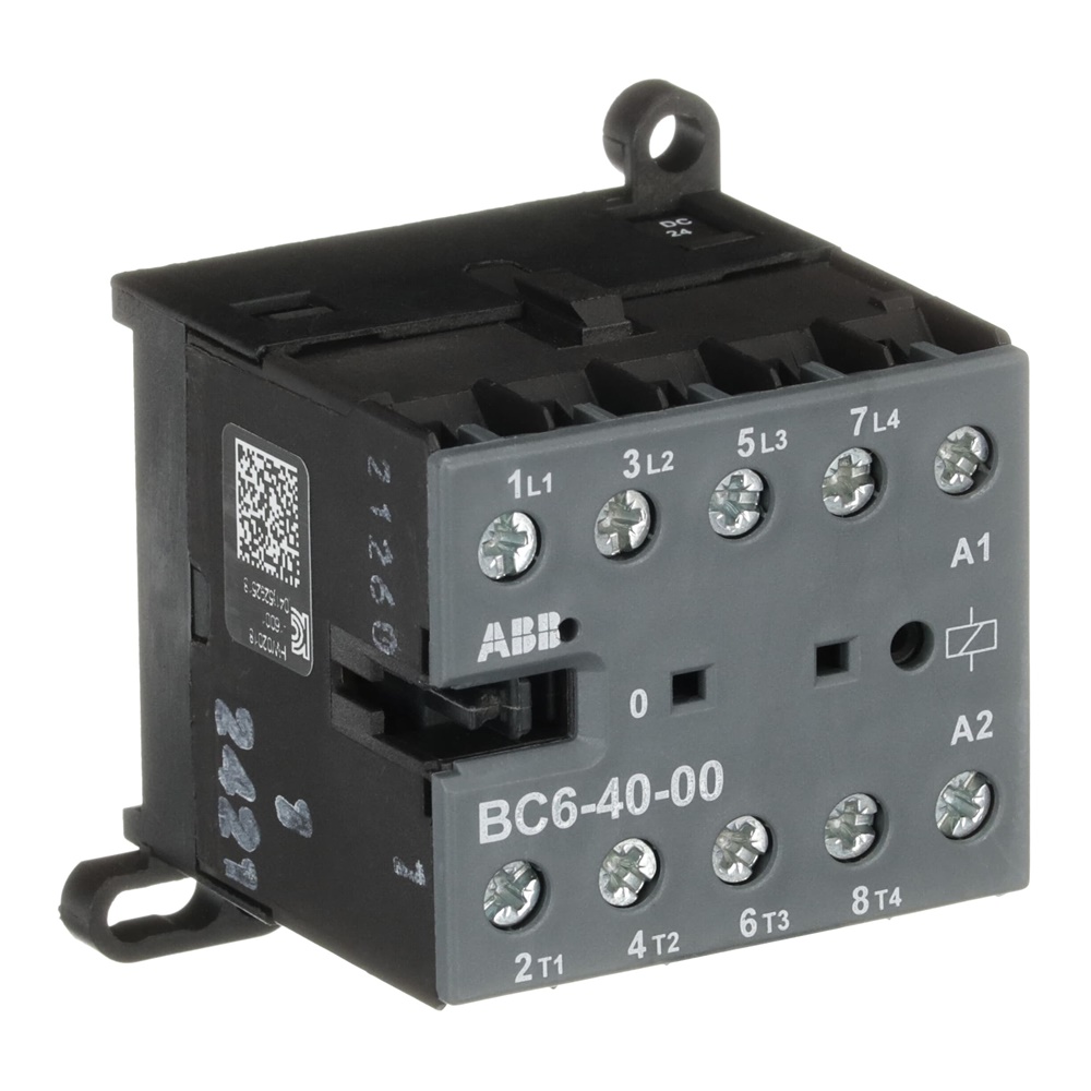 Mini Contactor BC6 24 V DC 4 NO Screw Terminals controllo carichi fino 4 kW uso residenziale e industriale