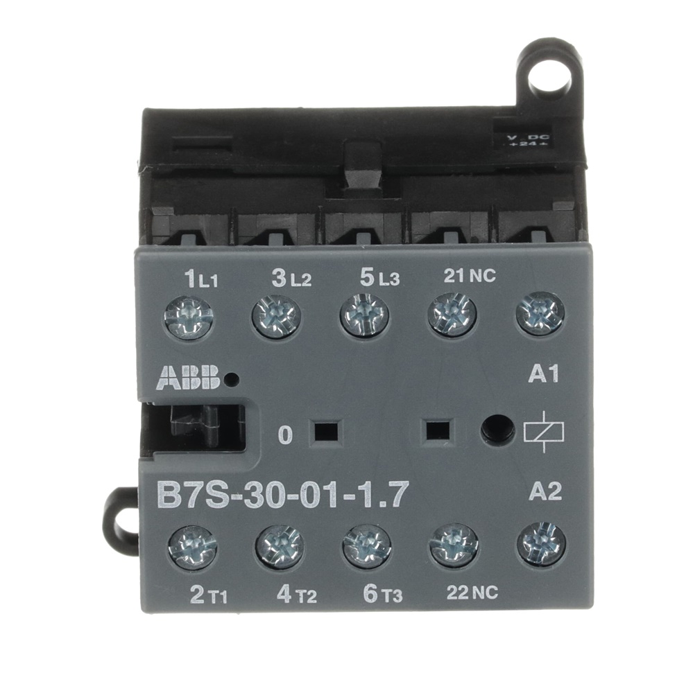 Mini Contactor B7S 24 V DC 3 NO 0 NC Screw Terminals controllo carichi fino 5.5 kW AC-3 uso residenziale industriale
