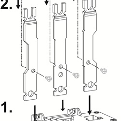 Kit montaggio relè DT800/AF750-S per contattori AF580-AF1250, installazione sicura e duratura