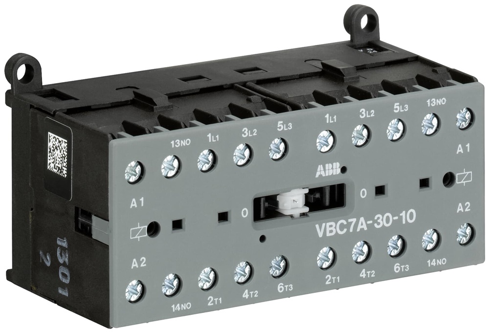 Mini Contattore Reversibile VBC7A 24V DC 3 Poli 3 NO 0 NC Montaggio Din