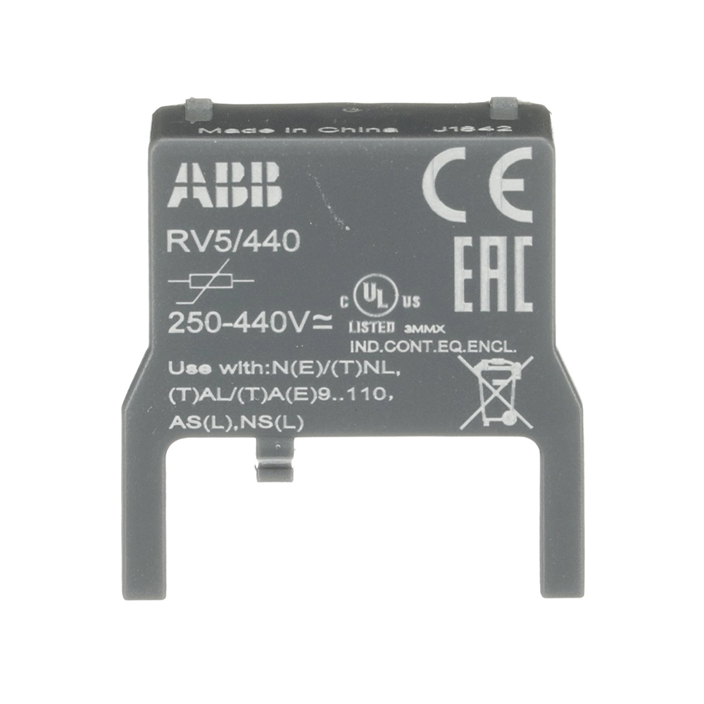 Limitatore sovratensioni RV5/440 varistore per circuiti controllo 250-440V AC/DC contattori