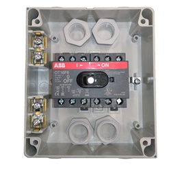 Sezionatore elettrico 6 poli 16A 415V IP65 custodia plastica per uso industriale e civile