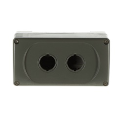 Custodia elettrica grigio scuro IP66 per montaggio moduli e contatti, protezione industriale robusta