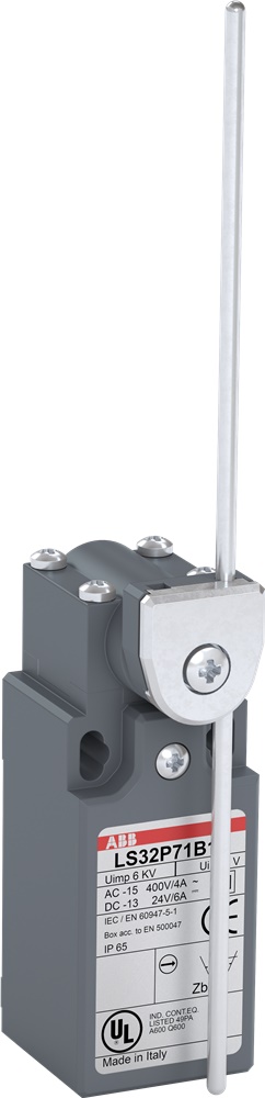 Finecorsa LS31P71B11 30mm fibra vetro UL-V0 leva regolabile contatti N.O./N.C. per controllo posizione impianti elettrici