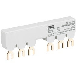 Barra collettrice trifase PS1-2-1-65 per 2 motor starter MS116/MS132 con contatti ausiliari 65A