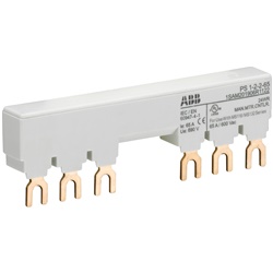 Barre collettore trifase 65A per 2 interruttori motore MS116/MS132, connessione sicura quadri elettrici