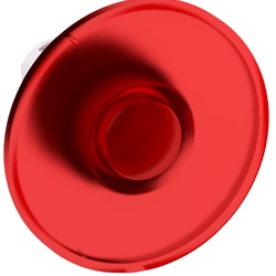 Pulsante emergenza fungo 60 mm rosso illuminato plastica nera uso industriale