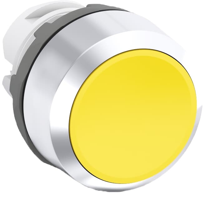 Pulsante a pressione MP1-20Y giallo non illuminato plastica cromata per impianti elettrici