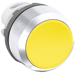 Pulsante a pressione MP1-20Y giallo non illuminato plastica cromata per impianti elettrici