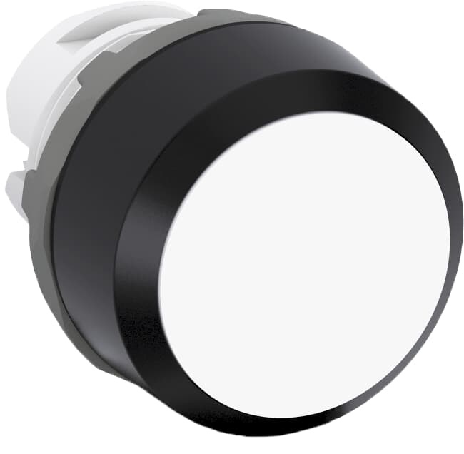 Pulsante mantenuto MP2-10W 10W bianco ghiera nera per impianti elettrici industriali