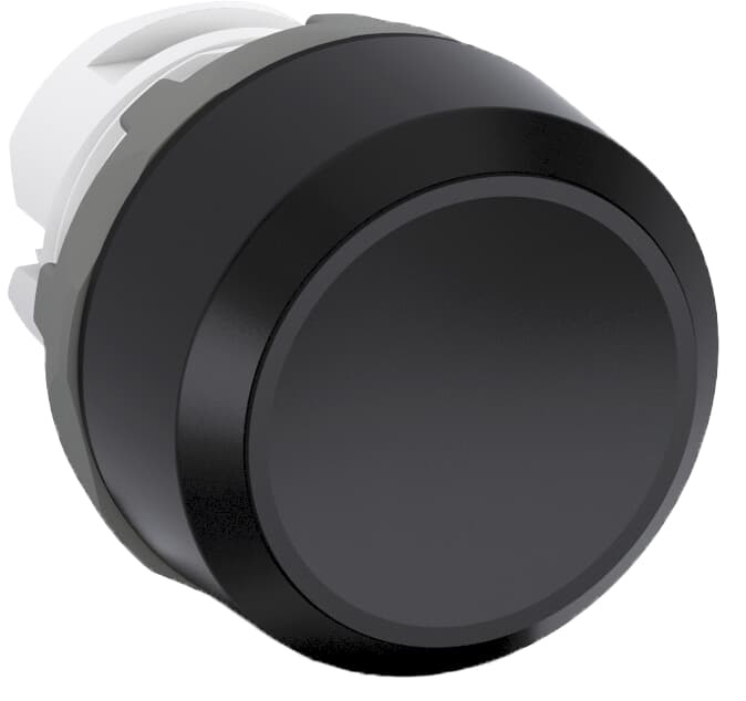 Pulsante mantenuto nero non illuminato plastica per installazioni elettriche robuste